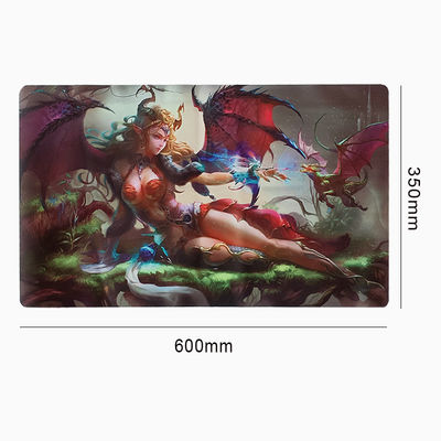 سجادة لعب غير قابلة للانزلاق 600x350mm Mtg Game Mats مواد قماشية ناعمة