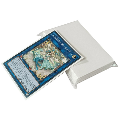 حجم قياسي مخصص YGO 62x89mm مجلس لعبة الأكمام البلاستيك بطاقة الأكمام الملمس الأبيض